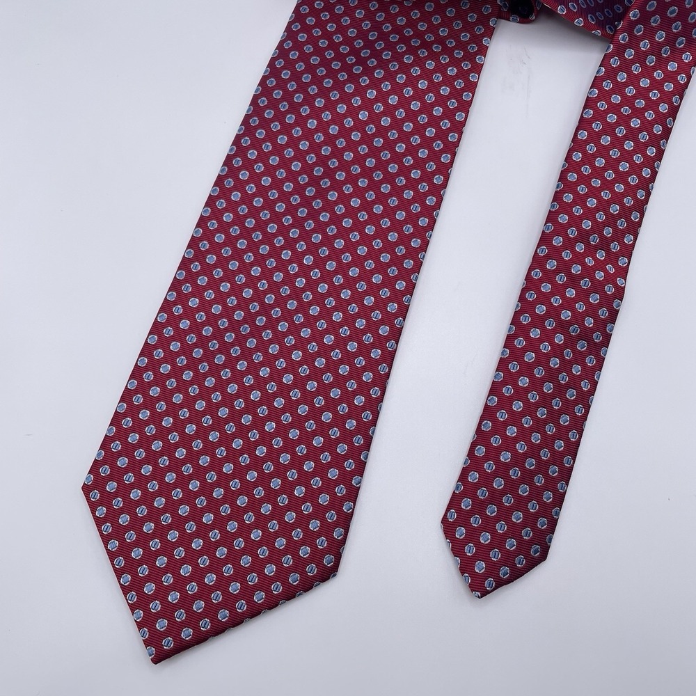 Brooks Brothers 346 Stain Resistant Necktie 100% Silk Red Polka Dot Made in USA - Picture 4 of 4